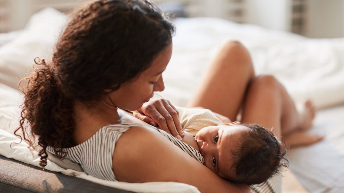 woman with baby