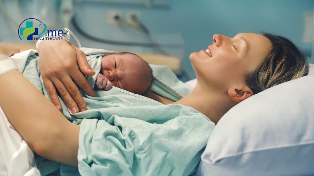 First skin to skin session with the baby